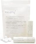 Kleany - 100 Compressed Towels Tablets - 100% Rayon - Biodegradable & Hypoallergenic - Travel & Makeup Remover Wipes - Hiking & Camping - Coin Tissue