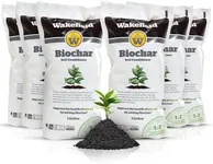 Wakefield Biochar Premium Garden Soil Conditioner – OMRI-Listed, FSC-Certified, 100% Organic Biochar for Raised Garden Beds, Potting Mix, Lawns, and Vegetable Gardens – 1 Gallon (1 Gallon Pack of 6)