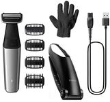 Philips Bodygroom Series 5000, Showerproof Groin and Body Trimmer, Close and Comfortable Shave, Complete Body Grooming Including Back, 60 Min. Runtime, Model BG5021/16