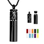 ZJIVQO 1 Set Aromatherapy Jewellery Necklace Clavicle Chain Stainless Steel Pendant Creative Necklace Perfume Storage Pendant for Women Men Aroma Essential Oil Diffuser Necklace with 10pcs Pads