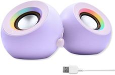 X9 Performance Purple Computer Speakers with Bluetooth, USB, and AUX - Triple Mode Connection, Dual 2.25" Drivers, RGB Lighting, Colorful Tones for Work and Play - Bluetooth PC Speakers - Purple