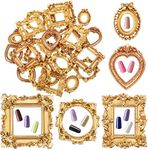 25 Pieces Vintage Resin Picture Frame Antique DIY Mini Jewelry Display Photography Small Photo Frame for Mobile Phone Manicure Photo Home Decoration