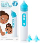 Frida Baby Electric NoseFrida Nasal Aspirator for Baby, Nose Sucker for Baby & Toddler, Nasal Aspirator for Congestion Relief with 3 Suction Levels, 2 Silicone Tips, USB Rechargeable