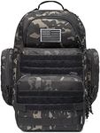 Diaper Bag Backpack for Dad, DBTAC Tactical Travel Baby Bag for Men w/Changing Pad, Insulated/Wipe Pockets, Stroller Straps (Black Camo)