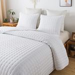 WDCOZY White King Size Quilt Beddin