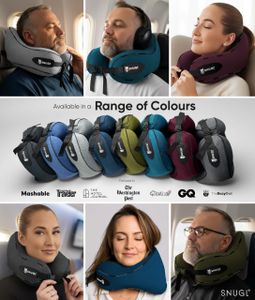 SNUGL Memory Foam Travel Pillow, Small – Black