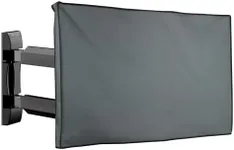 kwmobile Outdoor TV Cover 49-50" TV Cover for Outside - Weatherproof Outdoor TV Display Flat Screen Protector TV Enclosure - Grey