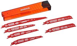 Freud DS006S Steel and Nail-Embedded Wood Cutting Blade Assortment for Reciprocating Saws w/ Storage Sleeve (6 Blades Included)