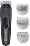 Braun Body Groomer Series 3 3350, Body Shaver, Chest Shaver, Armpit, Groin and more, Includes Combs For 3mm and 5mm Length, Washable, 80 min Wireless Working Time