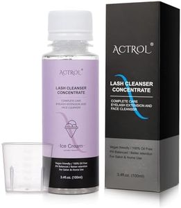 ACTROL Eyelash Shampoo Concentrate 100ml Lash Extensions Cleanser Concentrate Ice-cream Foaming Shampoo Paraben & Sulfate Free Wash for Extensions Lashes with Salon Home Care-Makes 60ml Bottles