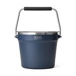 YETI Rambler Beverage Bucket, Double-Wall Vacuum Insulated Ice Bucket with Lid, Navy