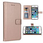 FDCWTSH Compatible with iPhone 5S 5 SE 2016 5SE Wallet Case and Wrist Strap Lanyard Flip Cover Card Holder Cell Phone Cases for iPhone5 iPhone5s iPhoneSE iPhone6se i 6SE iPhone5se Rose Gold