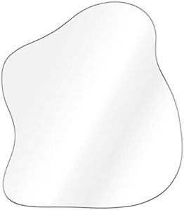 Navaris Frameless Wall Mirror - Irregular Shape Hanging Wall Mounted Mirror in Funky Wavy Design for Bathroom Hall Living Room Bedroom 37.5 x 32 cm