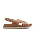 Clarks Women's Arwell Sling Sandal, Tan Leather, 7 UK