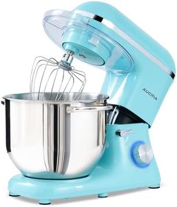 Aucma Stand Mixer, 900W 8QT Large Kitchen Mixer, Kitchen Electric Mixers with Dough Hook, Wire Whip & Beater (Blue, 8QT)