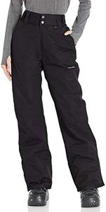 SkiGear Women's Insulated Snow Pants, Black, Small