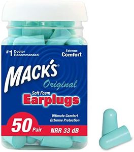 Mack's Original Soft Foam Earplugs, 50 Pair - 32dB Highest NRR, Comfortable Ear Plugs for Sleeping, Snoring, Work, Travel and Loud Events