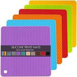 6 Pack Silicone Trivet Mat, Silicon