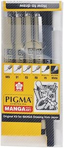 Sakura Pigma Manga Basic Kit set of 6 (4 microns, 1 Professional Brush & 1 white Gelly Roll)