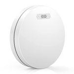 Wireless Interlinked Smoke Alarm with 10 Year Battery Life, EN14604, CE Certified, Interconnected Fire Alarm, Low-Battery Alert.1 Pack