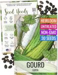 Seed Needs Luffa Seeds for Planting - Non-GMO, Heirloom & Untreated - Organically Grow Loofah Sponges Outdoors in a Home Grown Garden (1 Pack)