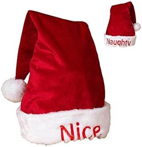 Sterling 22" Naughty/Nice Reversible Santa Hat Red