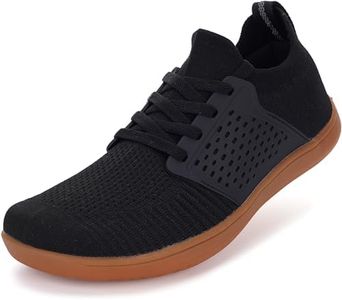 WHITIN Men's Extra Wide Width Trail Running Shoes Minimalist Barefoot Sneakers Size 14W Workout Zero Drop Walking Trainer Cross Lifting BlackGum 48