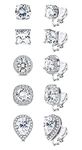 Morfetto Cubic Zirconia Clip on Earrings Women Non Pierced Earrings Silver Clip Earrings Clip on Earrings for Girls