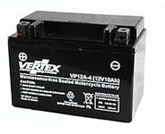 Vertex VP12-A-4 Sealed AGM Motorcycle/Powersport Battery, 12V, 10Ah, CCA (-18) 175, Replaces: CT12A-BS, YT12A-BS Perfect battery for Motorcycle, ATV's, Personal Watercraft and Snowmobiles