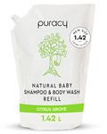 Puracy Kids Shampoo & Body Wash - Pure Ingredients, Tear-Free For Silky Smooth Skin - Baby & Kids Bath - 98.8% from Mother Nature (Citrus Grove, 48oz)