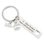 New Home Keychain 2024 House Warming Gifts New Home Funny Housewarming Gifts Stainless Steel Key Chain Homeowner Present