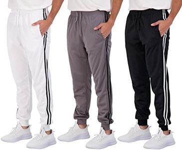 3 Pack Boys Tricot Sweatpants Joggers Kids Boy Jogger Sweatpant Pant Track Pants Athletic Workout Gym Apparel Training Fleece Tapered Slim Fit Tiro Soccer Casual Clothing,Set 3,XL (18/20)