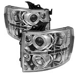 Spyder Auto Chevy Silverado 1500/2500/3500 Chrome Halogen LED Projector Headlight