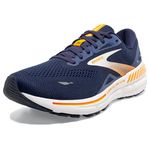 Brooks Adrenaline GTS 23, Men's Running Shoes, Blue Peacoat Ultramarin Orange, 10.5 US