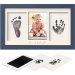 Inkless Baby Hand And Footprint Kit - Ink Pad for Baby Hand and Footprints,Dog Paw Print Kit,Dog Nose Print Kit,Clean Touch Newborn Print Kit,Baby Registry,Baby Shower Gifts,Girls,Boys (Midnight Blue)