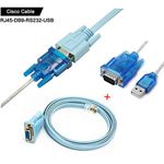 CMYKZONE Cisco Console Cable Serial Cable Rj45 to DB9 & RS232 to USB (2 In 1) for Cisco Device, Stable, Easy to Operate, Easy to Login Cisco System 1.8M+1M