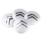 SANSHAOS Car Center Hub Caps Sticker Wheel Centre Sticker Badge Logo Wheel Cap Sticker Wheel Trims for Citroen C1 C2 C3 C4 C6 C8 56mm, Set of 4,Silver