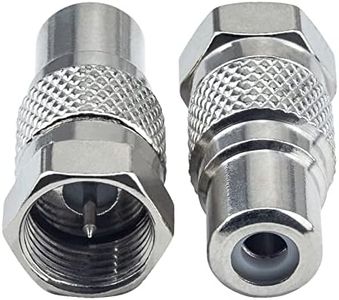 Leehitech RCA to Coaxial Adapter, RCA to F Convertor, RCA Female to F Male Coaxial Adapter for Atari Sega Commodore Colecovision Game System