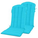 YEFU Adirondack Chair Cushion, Thin Rocking Chair Cushions with Straps Set of 2, Folding Patio Chair Pad for Indoor and Outdoor, 19.7x18.9x1.5 Inch, Blue