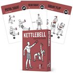 Exercise Cards Kettlebell Home Gym Workouts HIIT Strength Training Build Muscle Total Body Fitness Guide Training Routines Bodybuilding Personal Learn KB Moves 3.5”x5” Cards Burn Fat