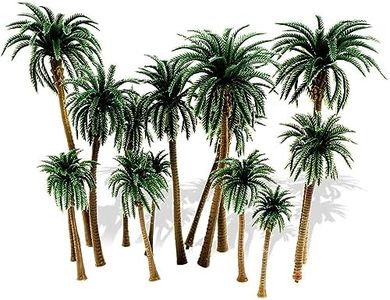 Miniature Model Palm Trees for Dioramas, DIY Crafts (5 Sizes, 15 Pieces)