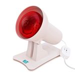 Q DEVICES Infrared Heat Lamp, Relieve Pain and Reduce Stress, Deep Penetrating Infrared Light Therapy with Adjustable Head, High-Powered, Portable Design