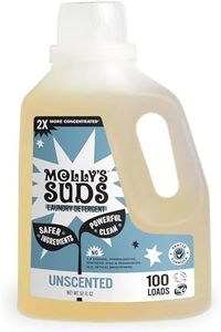 Molly's Suds Liquid Laundry Detergent | Clean Laundry Detergent Soap for Sensitive Skin | 2x Concentrated, High Efficiency (HE) | Unscented - 100 Loads
