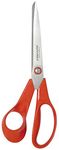 Fiskars Universal Scissors Left-handed, Length: 21 cm, Stainless Steel Blade/Plastic Handles, Red, Classic, 1005147