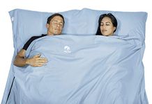 Pike Trail Sleeping Bag Liner – Travel and Camping Sheet, Lightweight and Compact Insert with Full Length Zipper and Guarantee (Turquoise Blue, X-Large 86" L x 63" W)