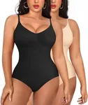 Irisnaya Women Slimming Bodysuits Shapewear Tops Tummy Control Body Shaper Spaghetti Strap Camisole Leotards Bodycon Jumpsuit