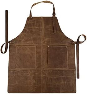 Hide & Drink, Durable Leather Apron, Utility Tool Pockets Adjustable, Butcher Carpenter Blacksmith Heavy Duty Wear, Handmade, Bourbon Brown, Unique