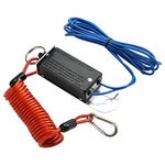 Rnigs Trailer Breakaway Switch, 4ft Breakaway Coiled Cable with Electric Brake or RV Towing Trailer