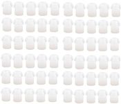 60Pack White Silicone Rubber Replacement Mushroom EarTips Earbud for Radio Acoustic Tube Earpiece/Coil Tube Headset Earbud Compatible for Motorola Baofeng Kenwood Midland Yaesu Cobra Icom HYT