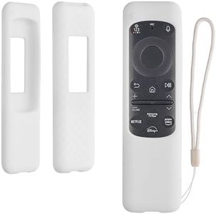 kwmobile Case Compatible with Samsung BN59-01432A / BN59-01432J / TM2360e Case - Soft Silicone Cover for Remote Control - White